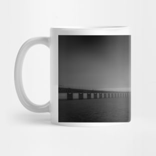 In the beautiful evening light lies the Öresund Bridge, which connects Sweden and Denmark Mug